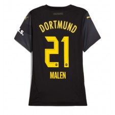 Borussia Dortmund Donyell Malen #21 Bortatröja Dam 2024-25 Korta ärmar